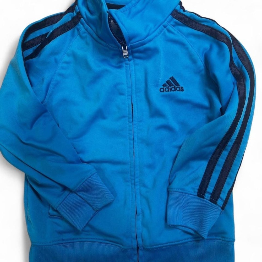 Blue Adidas track‎ suit jacket size 3T EUC